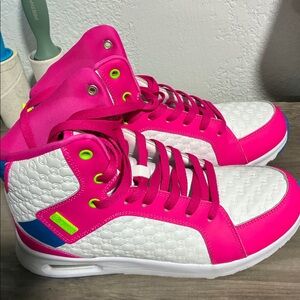Zumba Fitness Pink and White Athletic Shoes